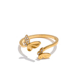 Ella Butterfly Cuff Ring – Delicate Adjustable Statement Jewelry | Huna Jewelry