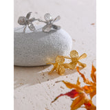 Isabel Floral Stud Earrings – Elegant Everyday Jewelry for Women | Huna Jewelry