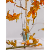 Lua Amazonite Pendant Necklace – Heart & Oval Drop Waterproof Jewelry | Huna Jewelry