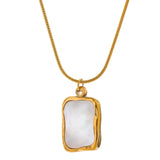 Gold Moonstone Pendant Necklace – Elegant and Timeless | Huna Jewelry