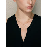 Oriana Fishtail Charm Double Layer Necklace – 18K Gold Jewelry | Huna Jewelry