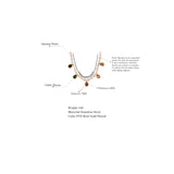 Valentina Pearl Bead Necklace – Colorful Cubic Zirconia Charms | Huna Jewelry