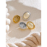 Ursula Pearl Stud Earrings – Classic Oval Design, Elegant & Timeless | Huna Jewelry