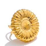Flora Chunky Flower Cuff Ring – Bold Adjustable Statement Jewelry | Huna Jewelry