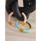 Madelyn Blue & Pink Cuff Bangle Bracelet – Stylish & Trendy | Huna Jewelry