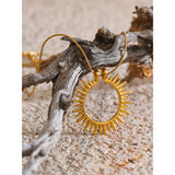 Leandra Sun Charm Pendant – Dainty Gold Necklace for Women | Huna Jewelry
