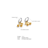 Maeve Gold Cherry Drop Earrings – Playful Elegance in Silver & Gold | Huna Jewelry