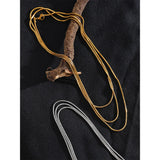 Alexandra Long Layered Chain Necklace – Sleek & Stylish Piece | Huna Jewelry