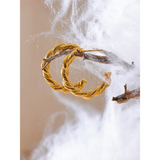 Haley Twista C Hoop Earrings – Modern & Bold Everyday Jewelry | Huna Jewelry