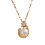 Nora Pearl Necklace – Golden Star Shell Pendant Chic Jewelry | Huna Jewelry