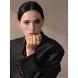 Celestia Round Link Ring – Elegant Cubic Zirconia Jewelry | Huna Jewelry