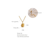 Eviana Gold Sun Pendant Necklace – Stainless Steel & Stylish | Huna Jewelry