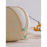 Atira Triangle Pendant Necklace – Dainty Natural Stone Jewelry | Huna Jewelry