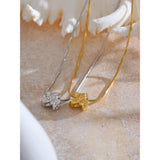 Avery Hammered Pendant Necklace – Sleek & Waterproof Jewelry for Women | Huna Jewelry