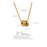 Giuliana "Heureuse" Pendant Necklace – Engraved & Zircon Bead Design | Huna Jewelry
