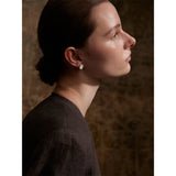 Neriah Natural Shell Round Stud Earrings – Hypoallergenic & Waterproof | Huna Jewelry