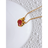 Zinnia Red Dragon Heart Pendant Necklace – Bold & Unique Jewelry | Huna Jewelry