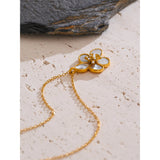 Marcella Natural Shell Flower Pendant Necklace – Elegant & Chic | Huna Jewelry