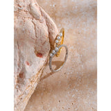 Gabriella Pearl Ring – Delicate Thin Band & Timeless Design | Huna Jewelry