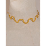 Hayi Wave Choker Necklace – Dainty Ocean-Inspired Beach Jewelry | Huna Jewelry