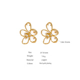 Gertrude Flower Stud Earrings – Exquisite & Trendy Jewelry | Huna Jewelry