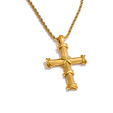 Eleanor Cross Pendant Necklace – Classic Dainty Layering Jewelry | Huna Jewelry