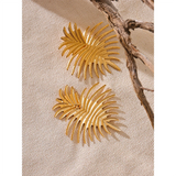 Miranda Leaf Drop Earrings – Unique Gold Statement Jewelry | Huna Jewelry