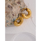Meredith Chunky Gold Hoop Earrings – Bold Minimalist Jewelry | Huna Jewelry