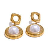 Aspen Round Drop Earrings – Hypoallergenic & Elegant Dangle Jewelry | Huna Jewelry