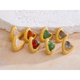Janet Heart Stud Earrings – Bold Colored Statement Jewelry | Huna Jewelry