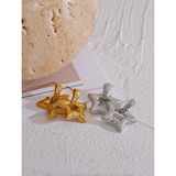 Leighton Star Drop Earrings – Vintage & Waterproof Statement | Huna Jewelry