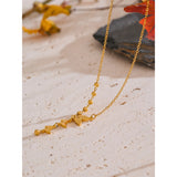 Lenore 18K Gold Butterfly Beaded Necklace – Delicate & Stylish | Huna Jewelry