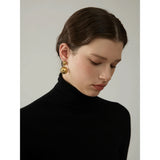 Delilah Round Drop Earrings – Chic Waterproof Statement Jewelry | Huna Jewelry