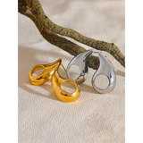 Nyla Waterdrop Stud Earrings – Hypoallergenic & Modern Elegant Jewelry | Huna Jewelry