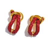 Jodie Knot Stud Earrings – Water Resistant & Stylish Jewelry | Huna Jewelry