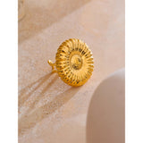 Flora Chunky Flower Cuff Ring – Bold Adjustable Statement Jewelry | Huna Jewelry