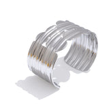 Wendy Textured Cuff Bracelet – Wide Waterproof Bangle for Women | Huna Jewelry