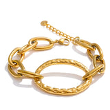 Nida Chain Link Bracelet – Oval Design & Hypoallergenic Jewelry | Huna Jewelry