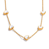 Addison Heart Shell Pendant – Elegant Thin Necklace for Everyday Wear | Huna Jewelry