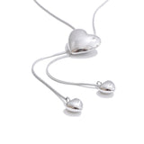 Amelie Heart Necklace – Elegant Long Drop Pendant for Women | Huna Jewelry