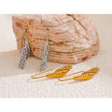 Layla Wheat Hook Earrings – Elegant Water-Resistant Jewelry for Daily Wear | Huna Jewelry
