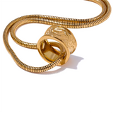 Hazel Round Pendant Necklace – Bold & Rust-Resistant Jewelry | Huna Jewelry