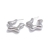 Caroline Star Hoop Earrings – Polished & Hypoallergenic Jewelry | Huna Jewelry
