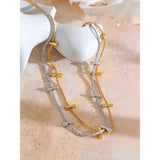 Ezra Tube Bead Necklace – Unique & Tarnish-Resistant Jewelry | Huna Jewelry