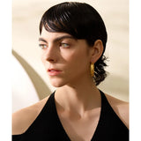 Aria Hammered Hoop Earrings – Bold Minimalist Statement Jewelry | Huna Jewelry