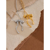 Bow Necklace – Elegant Bow Pendant Jewelry | Huna Jewelry