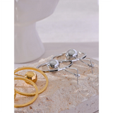 Eleanora Pendulum Drop Earrings – Stylish Stainless Steel Design | Huna Jewelry
