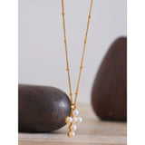 Elliana Pearl Cross Pendant Necklace – Elegant & Timeless Jewelry | Huna Jewelry
