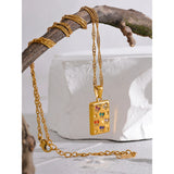 Arabella Colorful Butterfly Pendant Necklace – Elegant Gold Jewelry | Huna Jewelry