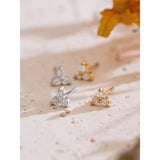 Greer Flower Stud Earrings – Sparkly & Elegant Daily Jewelry | Huna Jewelry